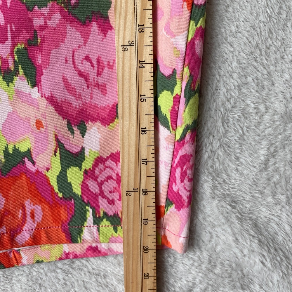 Isaac Mizrahi Live Floral Bermuda Shorts Women 24WP Pink Rose PullOn Stretch NEW - Picture 7 of 7